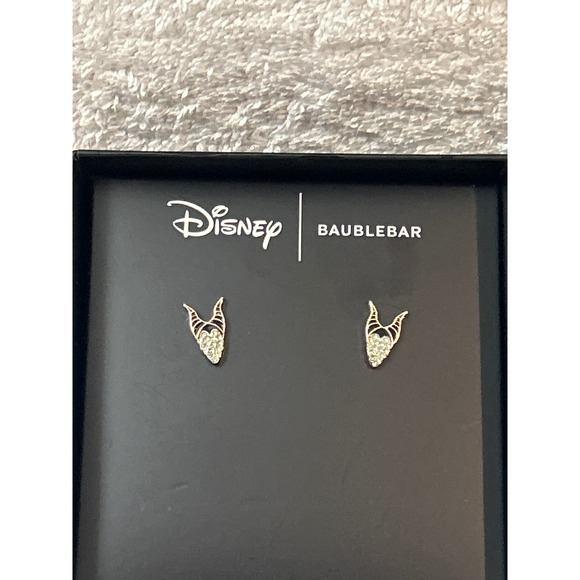 Disney BaubleBar Maleficent Horn Stud Earrings Sparkle New in Box - Picture 1 of 3
